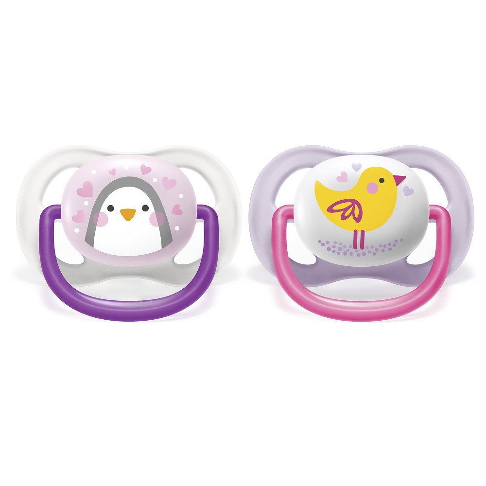 Philips Avent Šidítko Ultra air zvířátko 0-6 m dívka 2 ks Philips Avent