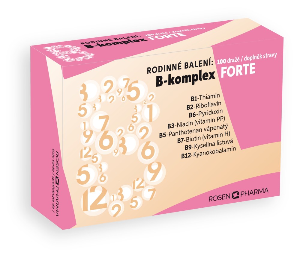 Rosen B-komplex FORTE rodinné balení 100 dražé Rosen