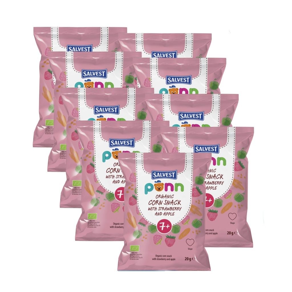 SALVEST Põnn BIO Jahodové křupky 9x20 g SALVEST