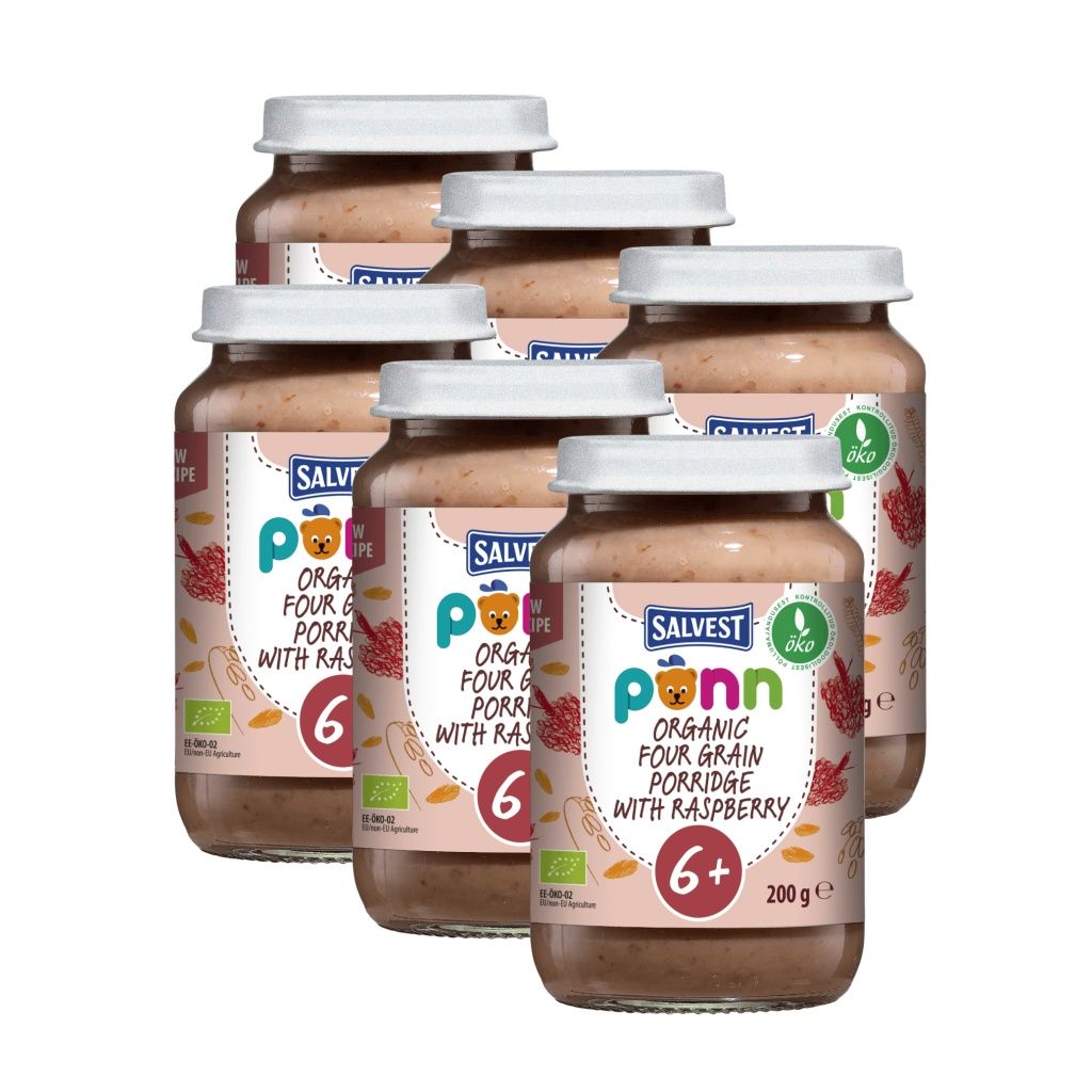 SALVEST Põnn BIO Maliny s cereáliemi 6x200 g SALVEST