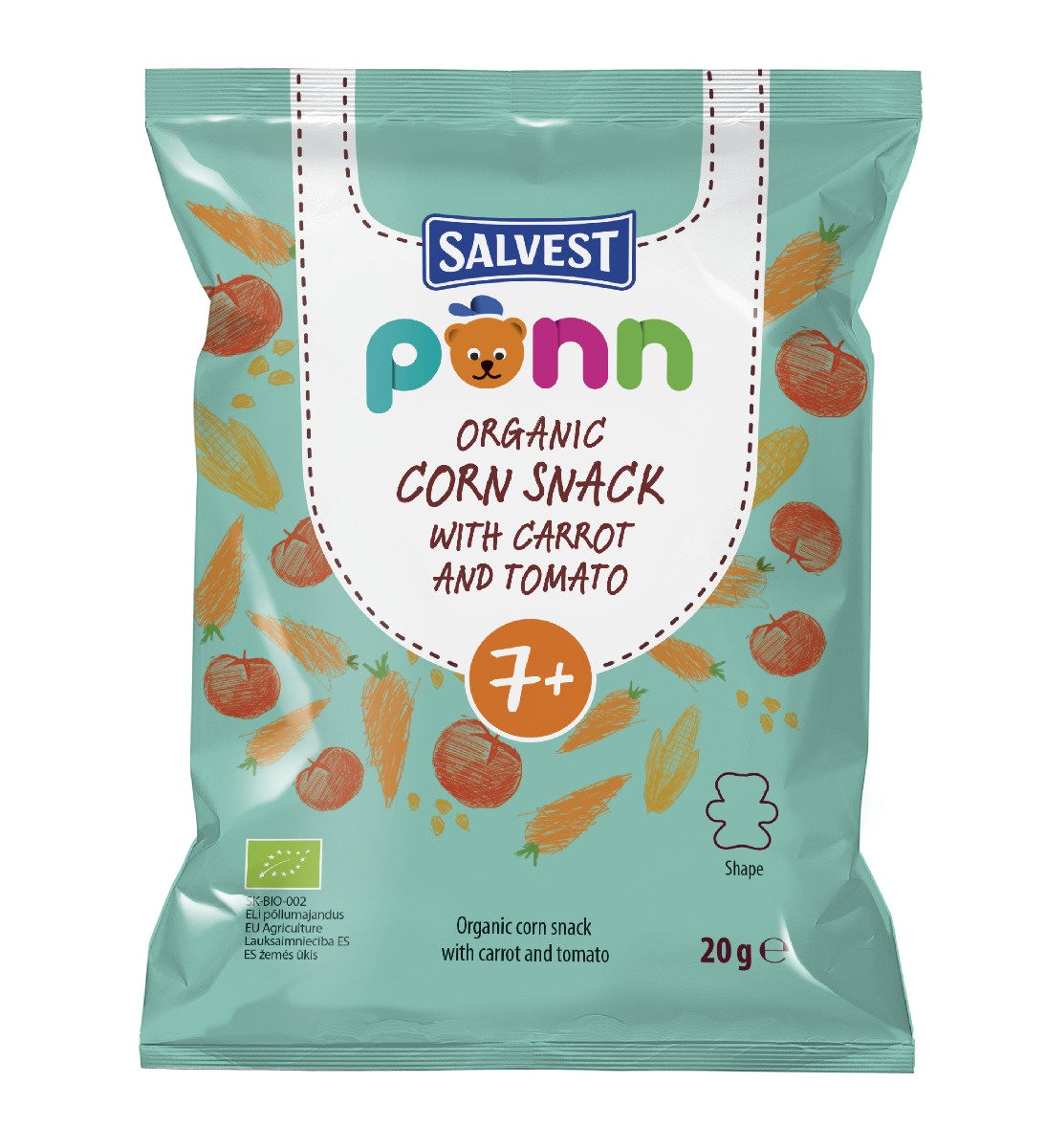 SALVEST Põnn BIO Rajčatové křupky 20 g SALVEST