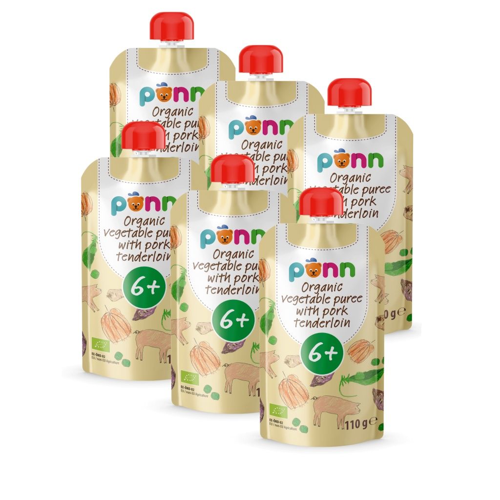 SALVEST Põnn BIO Vepřová panenka se zeleninovým pyré 6x110 g SALVEST