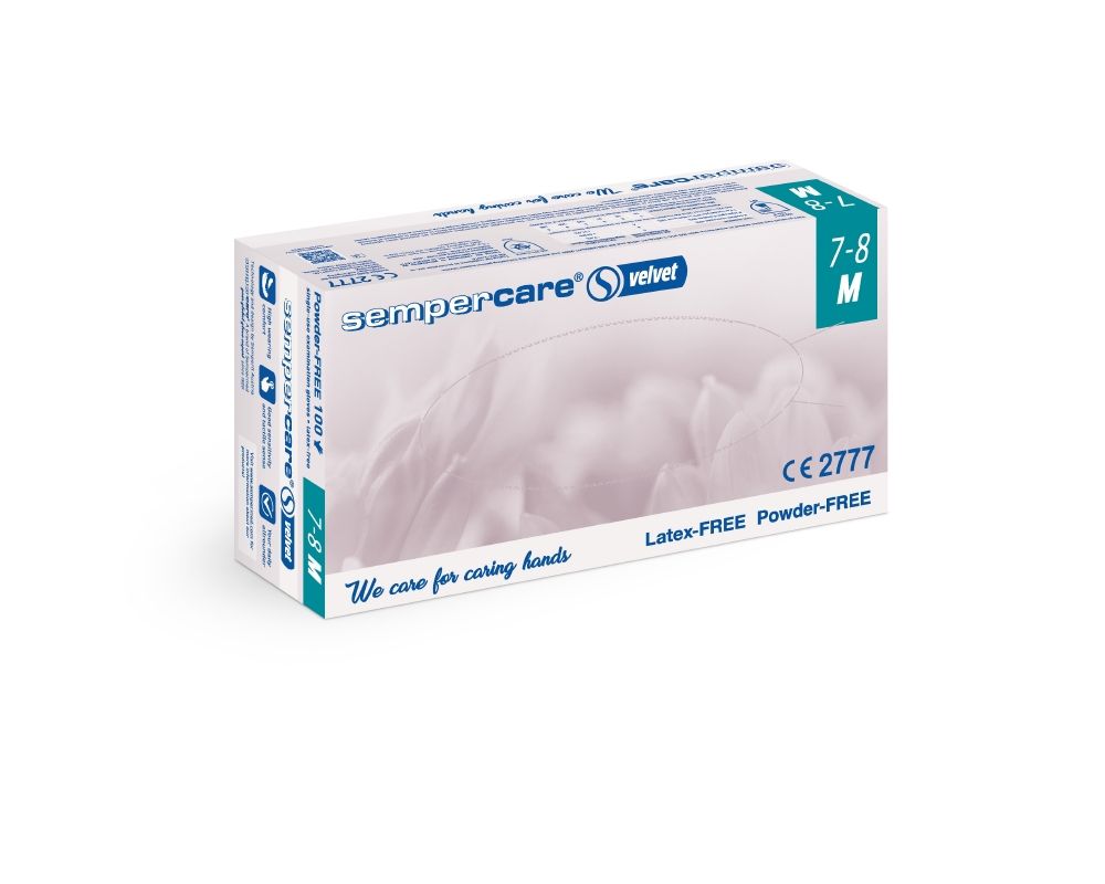 Sempercare Nitril Velvet Jednorázové rukavice vel. M 200 ks Sempercare