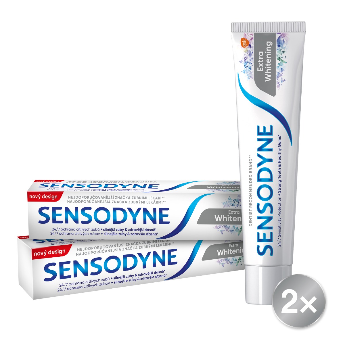 Sensodyne Extra Whitening zubní pasta 2x75 ml Sensodyne