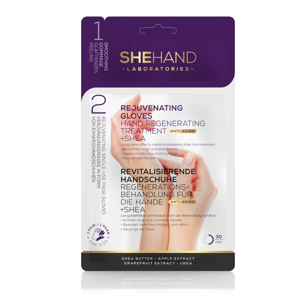 SheCosmetics Omlazující rukavice s bambuckým máslem 1 pár SheCosmetics