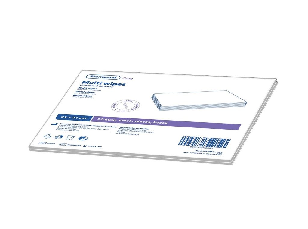 Steriwund Multi wipes 21x24 cm víceúčelové ubrousky 10 ks Steriwund