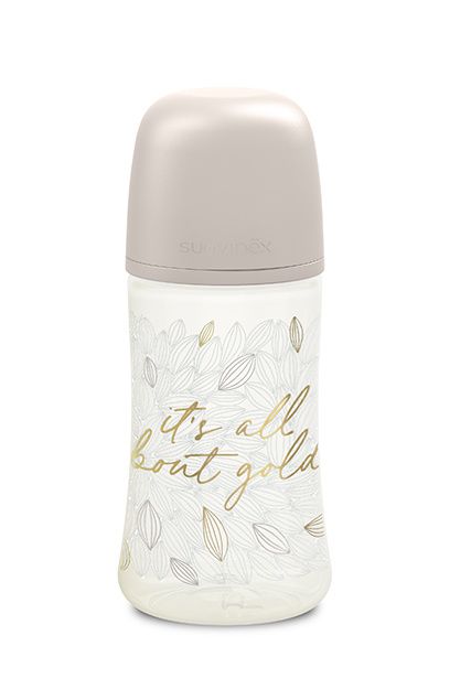 Suavinex Gold Láhev průtok M 3m+ 270 ml 1 ks šedá Suavinex