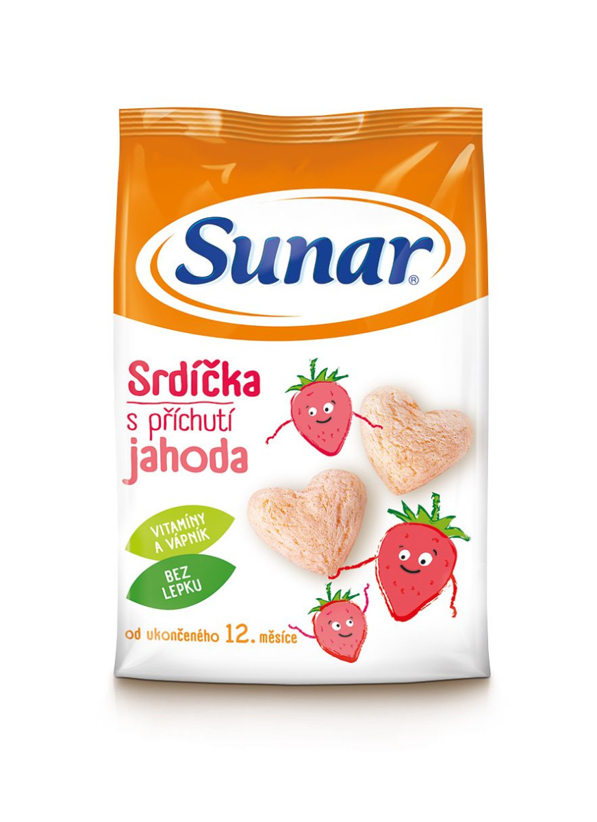 Sunar Srdíčka jahodová 50 g Sunar