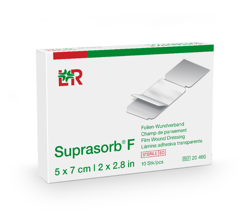 Suprasorb F 5 x 7 cm sterilní foliové krytí 10 ks Suprasorb
