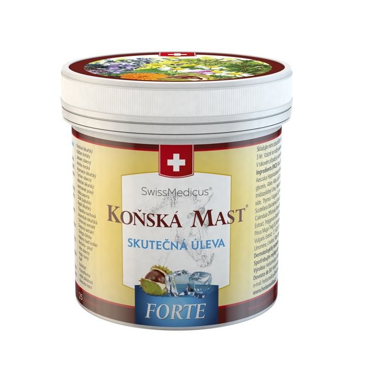 SwissMedicus Koňská mast chladivá FORTE 500 ml SwissMedicus