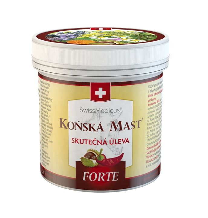 SwissMedicus Koňská mast hřejivá FORTE 500 ml SwissMedicus