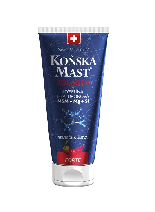 SwissMedicus Koňská mast s kolagenem hřejivá FORTE 200 ml SwissMedicus