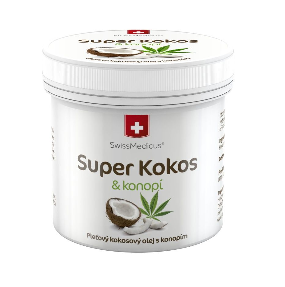 SwissMedicus Super Kokos a konopí pleťový olej 150 ml SwissMedicus