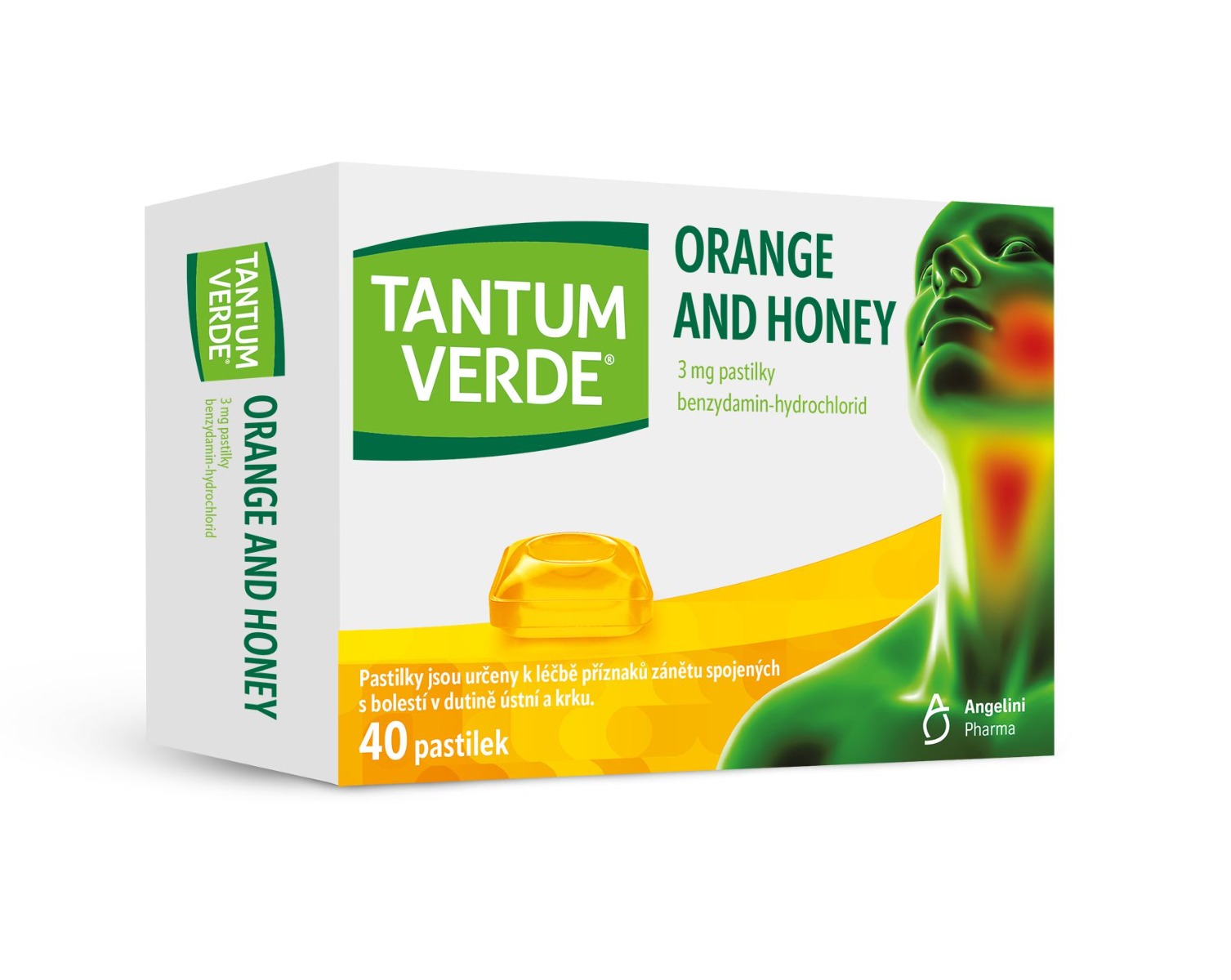Tantum Verde Orange and Honey 3 mg 40 pastilek Tantum Verde
