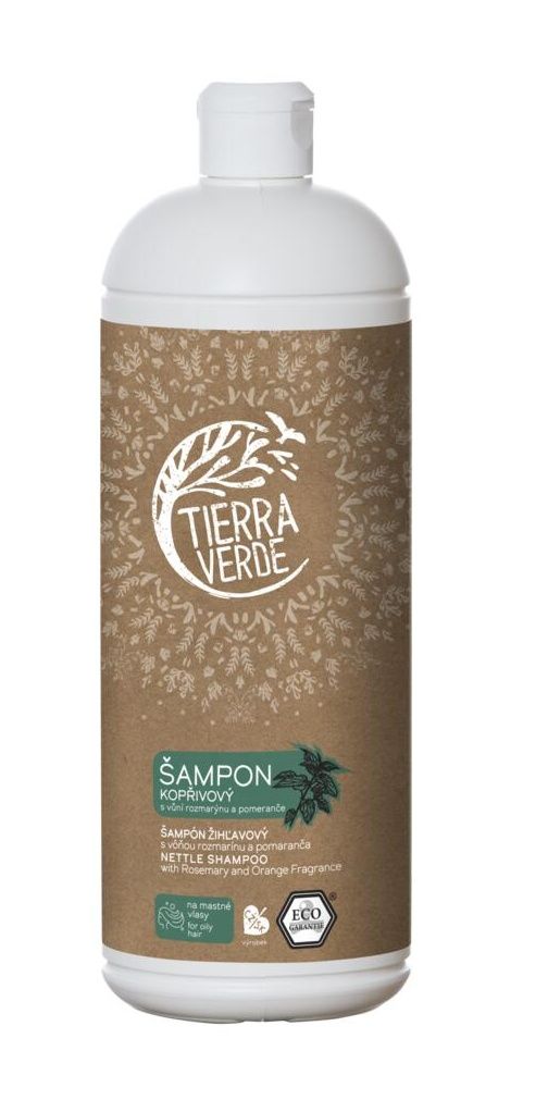 Tierra Verde Šampon kopřivový s vůní rozmarýnu a pomeranče 1 l Tierra Verde