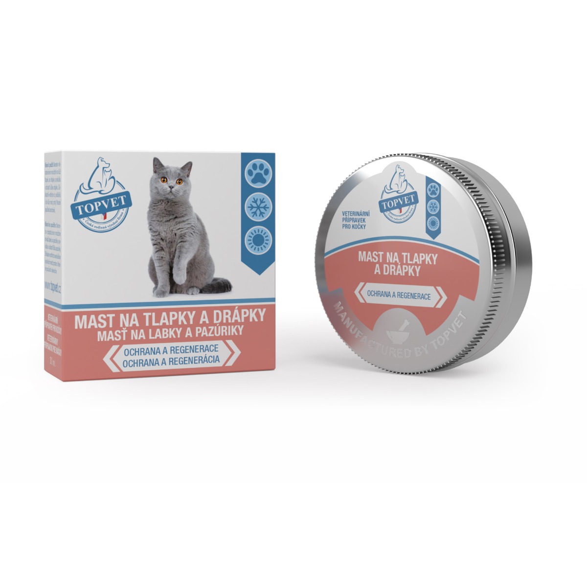 Topvet For Pets Mast na tlapky a drápky pro kočky 30 ml Topvet