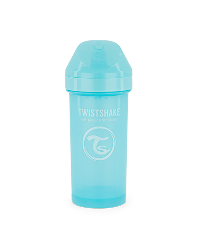 Twistshake Láhev netekoucí s pítkem 12m+ 360 ml modrá Twistshake