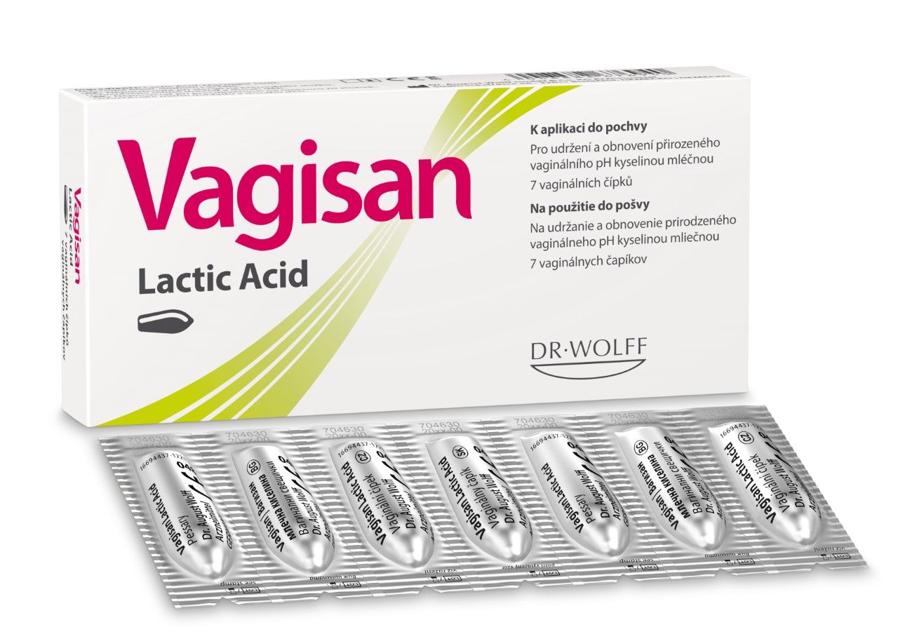 Vagisan Lactic Acid 7 čípků Vagisan