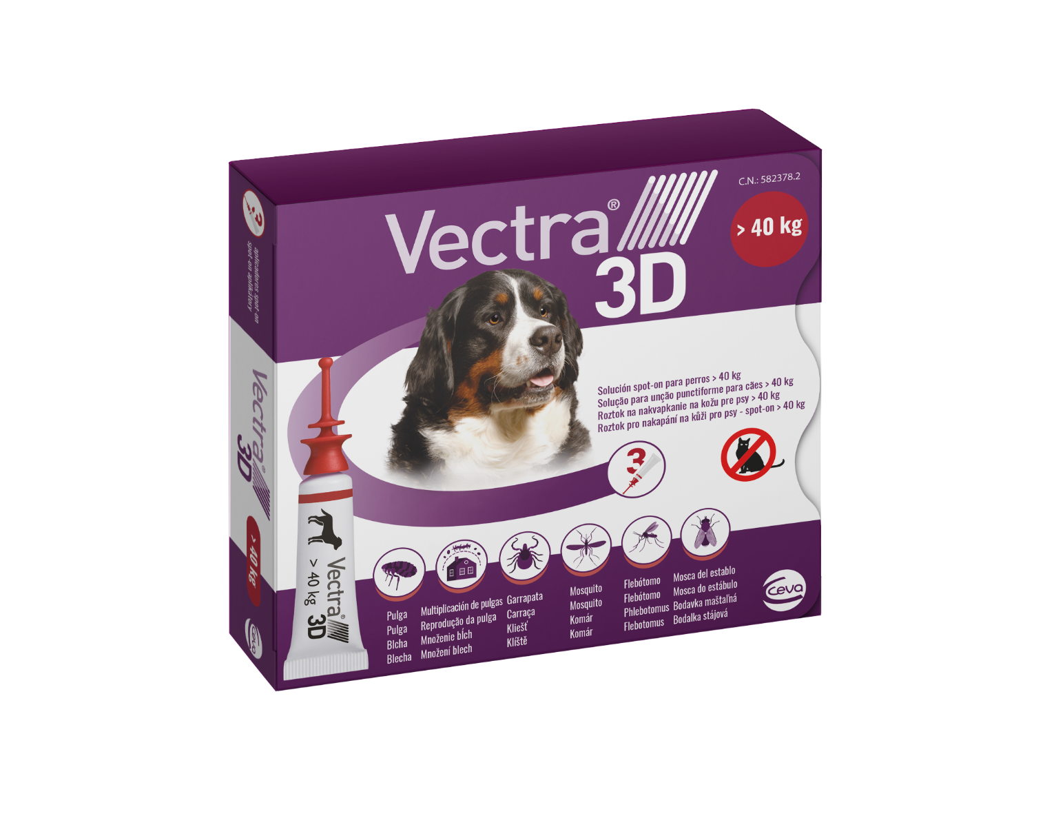 Vectra 3D spot-on pro psy XL (> 40 kg) 3 pipety Vectra