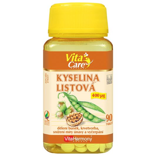VitaHarmony Kyselina listová 400 mcg 90 tablet VitaHarmony