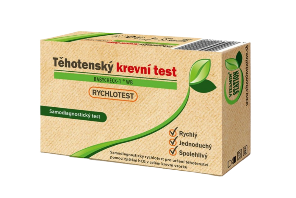 Vitamin Station Rychlotest Těhotenský krevní test 1 ks Vitamin Station
