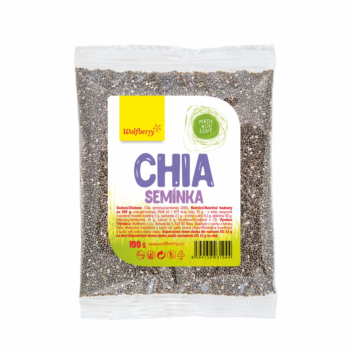 Wolfberry Chia semínka 100 g Wolfberry