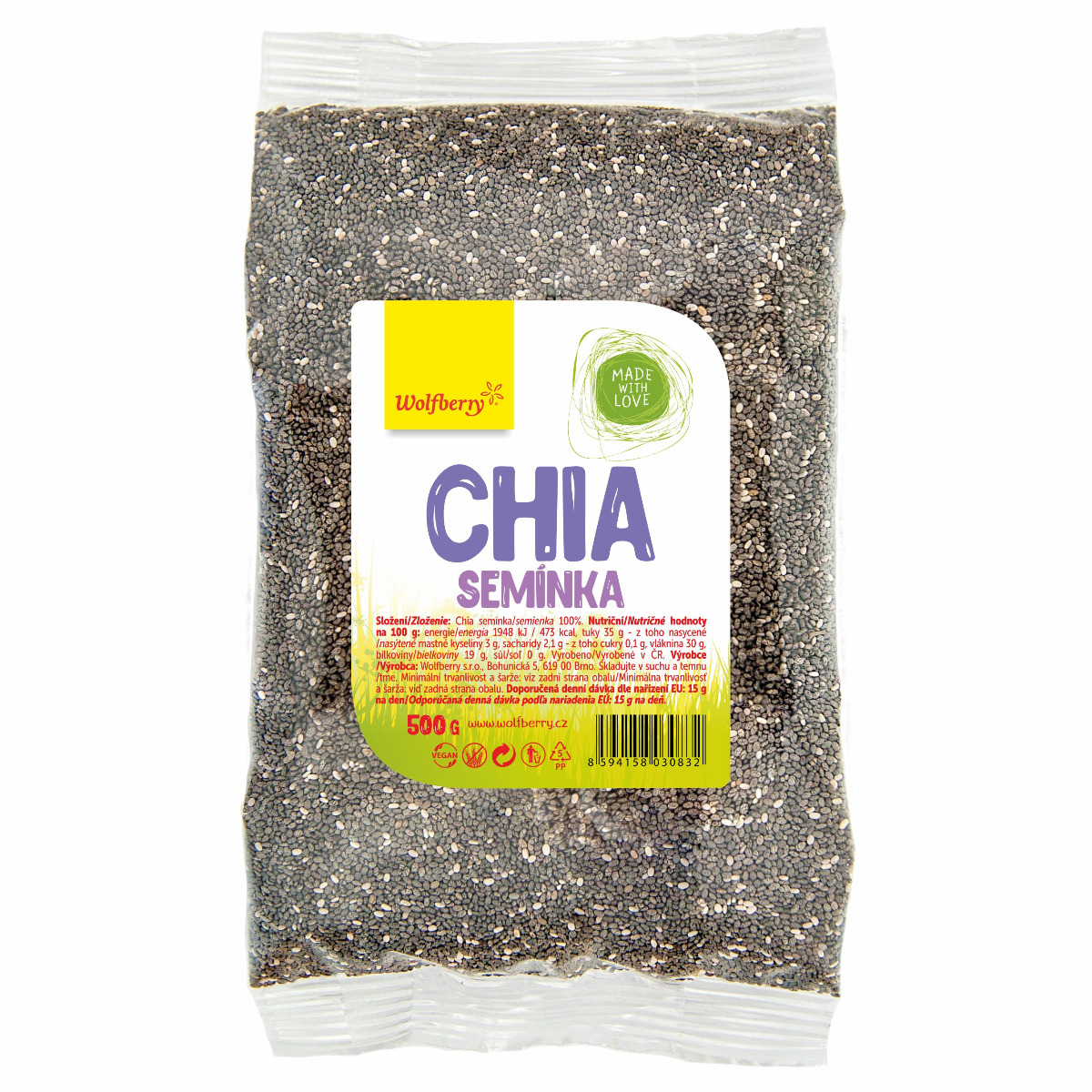 Wolfberry Chia semínka 500 g Wolfberry
