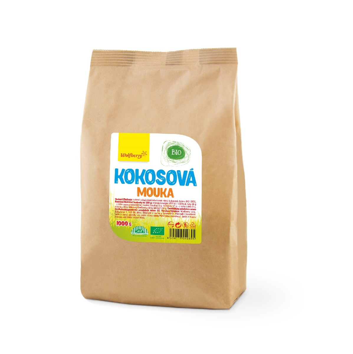 Wolfberry Kokosová mouka BIO 1000 g Wolfberry