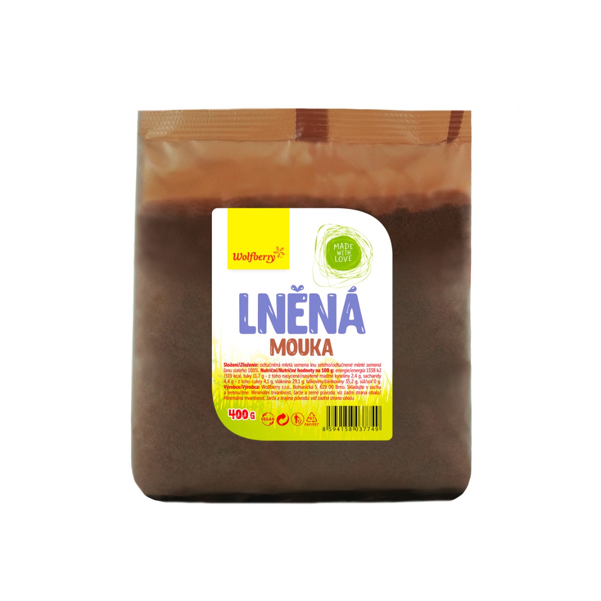Wolfberry Lněná mouka 400 g Wolfberry