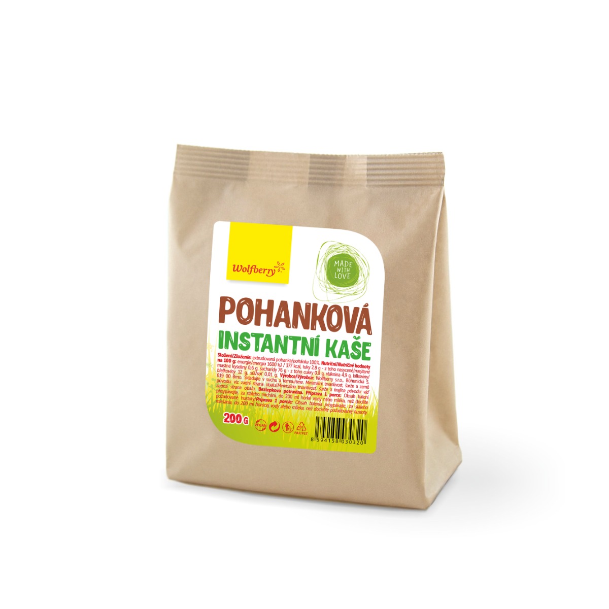 Wolfberry Pohanková kaše 200 g Wolfberry