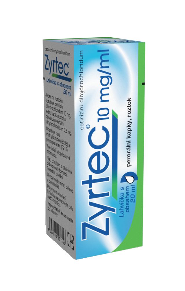Zyrtec 10 mg/ml perorální kapky