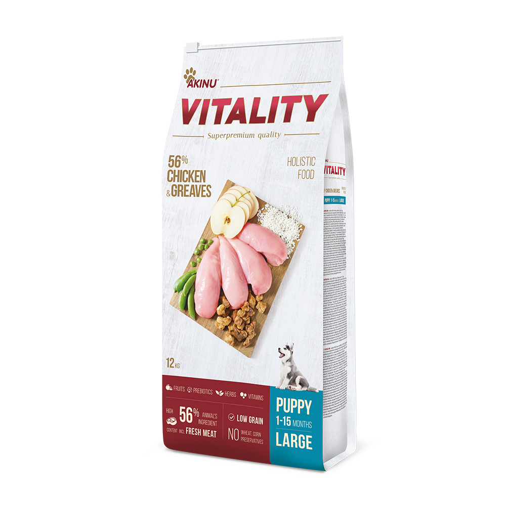 Akinu VITALITY kuřecí granule pro štěňata velkých plemen 12 kg Akinu