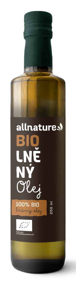 Allnature Lněný olej BIO 250 ml Allnature