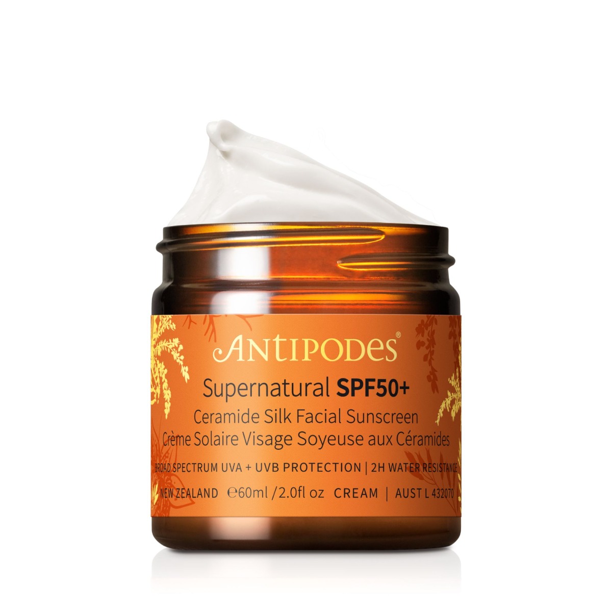 Antipodes Supernatural SPF50+ Ceramide Silk Facial Sunscreen 60 ml Antipodes