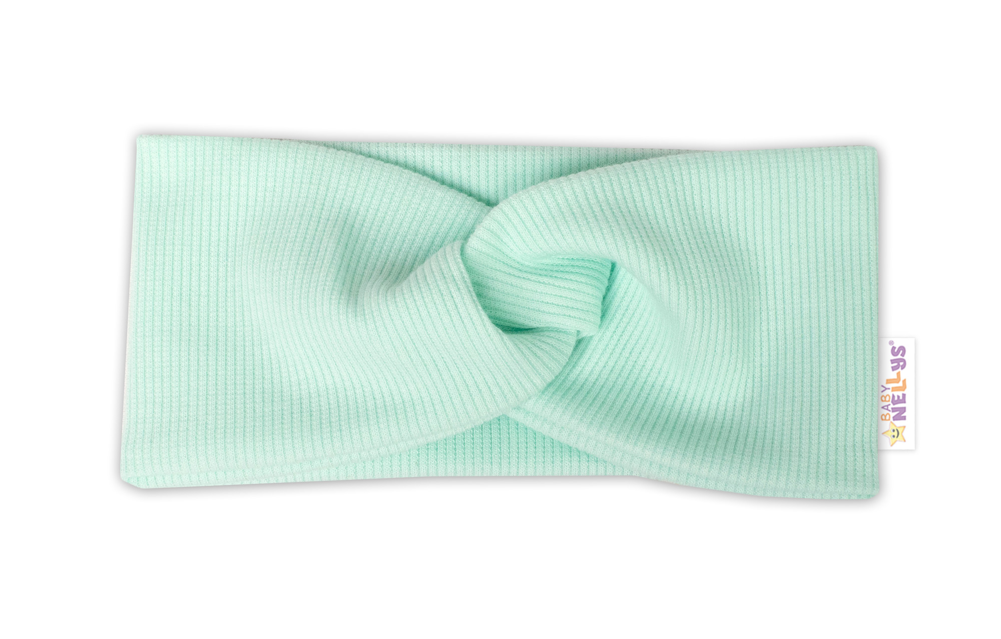 Baby Nellys Hand Made Dvouvrstvá žebrovaná čelenka