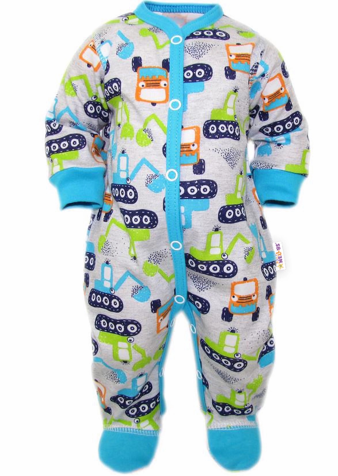 Baby Nellys Overálek Bagr se vzorem