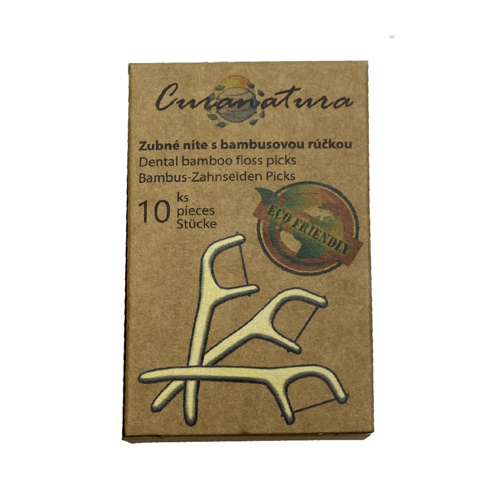 Curanatura Bambusové zubní nitě 10 ks Curanatura