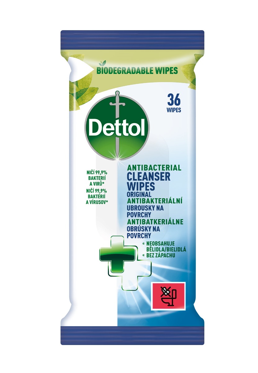 Dettol Antibakteriální ubrousky na povrchy 36 ks Dettol