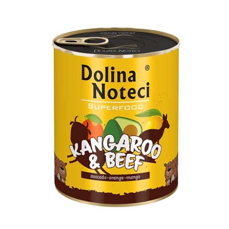 Dolina Noteci SUPERFOOD 800g klokan a hovězí maso pro psy 80% masa Dolina Noteci