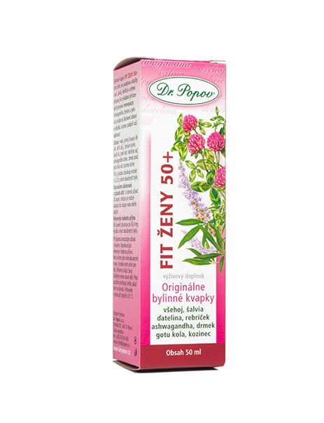 Dr. Popov Fit ženy 50+ bylinné kapky 50 ml Dr. Popov