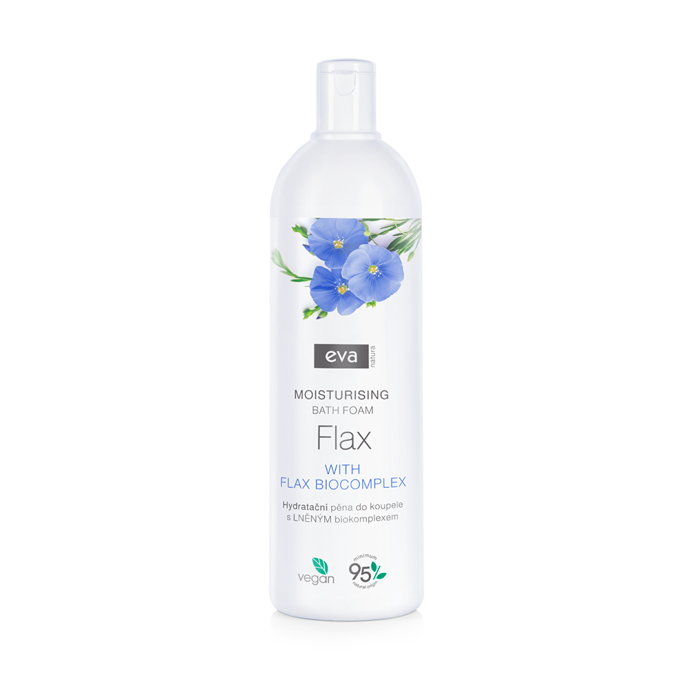 Eva Natura Hydratační pěna do koupele s Lněným biokomplexem 750 ml Eva Natura