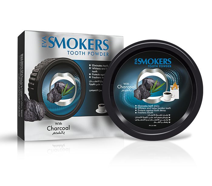 Eva SMOKERS Bělicí zubní pudr Charcoal 40 g Eva