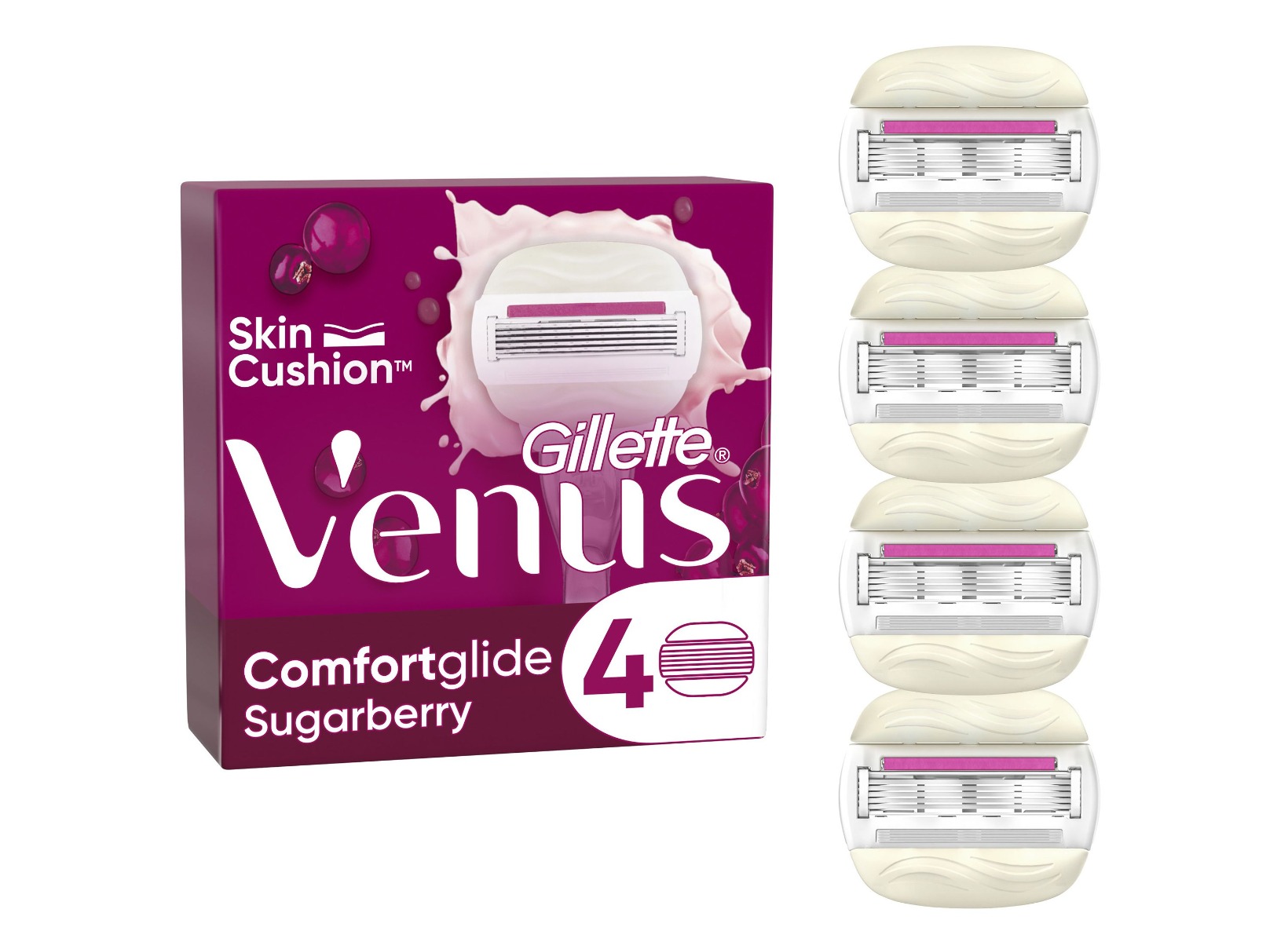 Gillette Venus ComfortGlide Sugarberry náhradní hlavice 4 ks Gillette