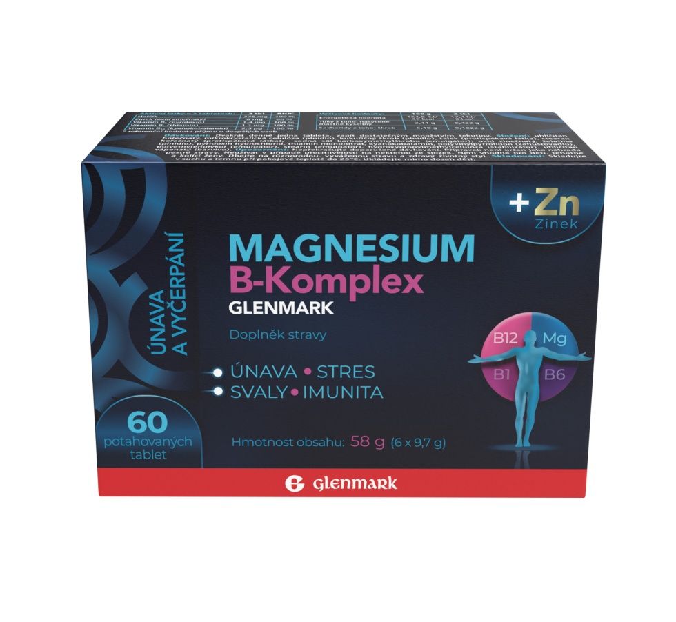 Glenmark Magnesium B-komplex 60 tablet Glenmark