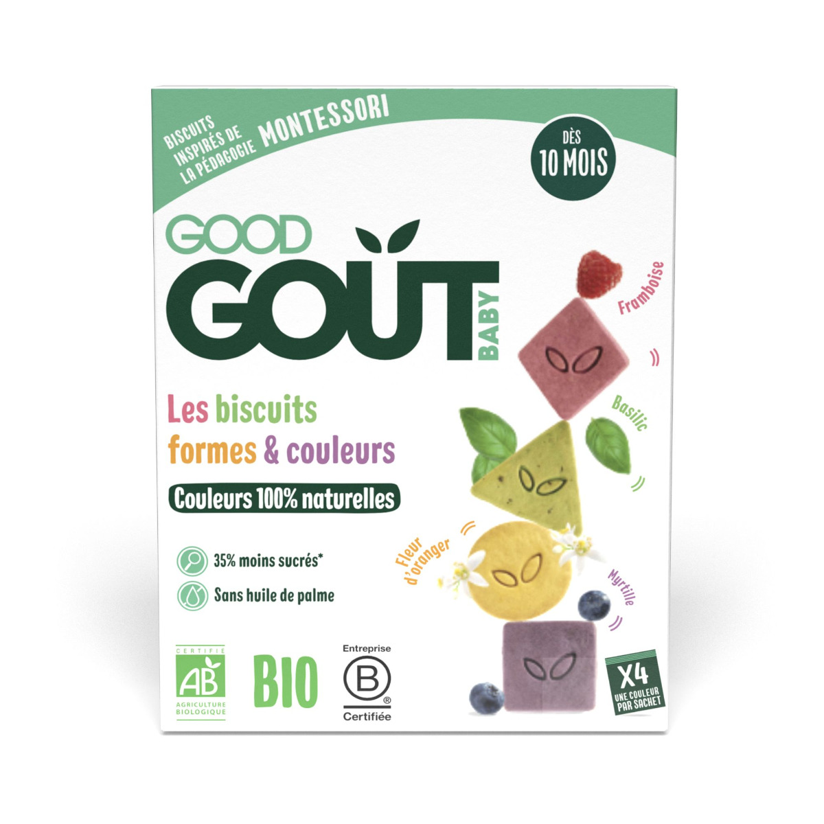 Good Gout BIO Sušenky barvy & tvary 10m+ 80 g Good Gout