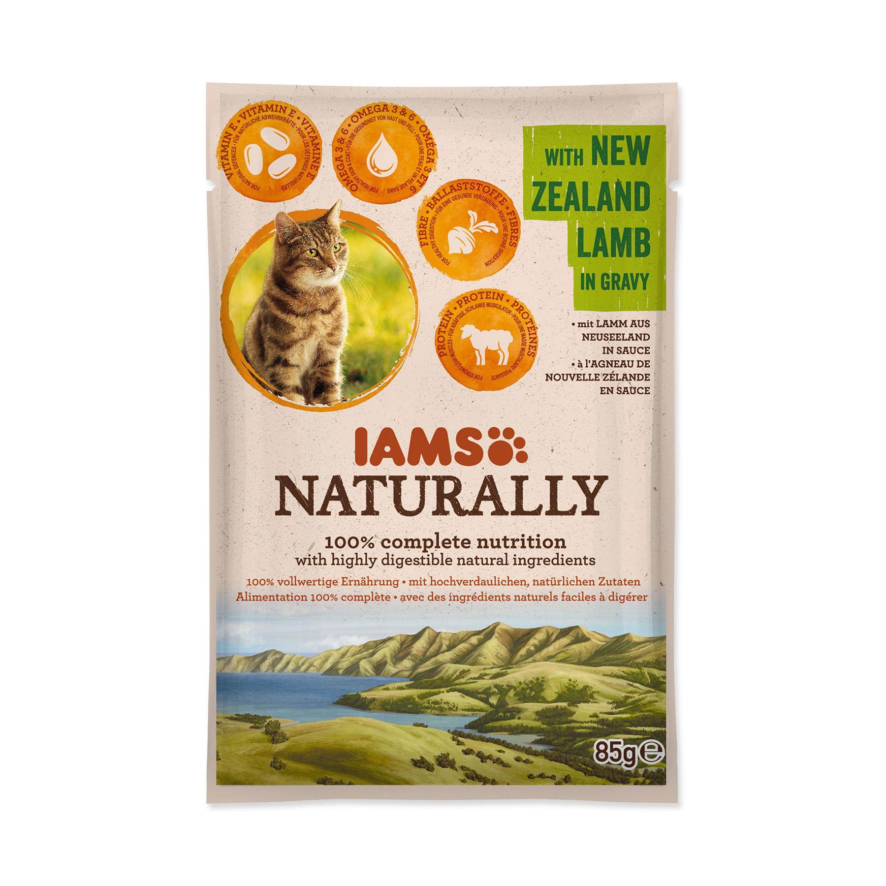 IAMS Naturally Adult jehněčí v omáčce kapsička 85 g IAMS