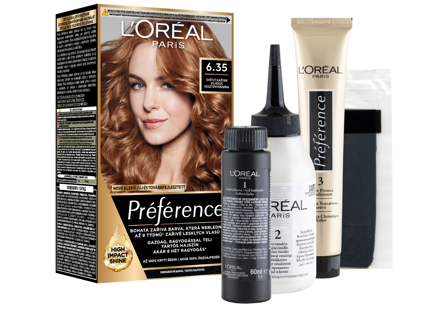 Loréal Paris Preference 6.35 světlý kaštan Loréal Paris