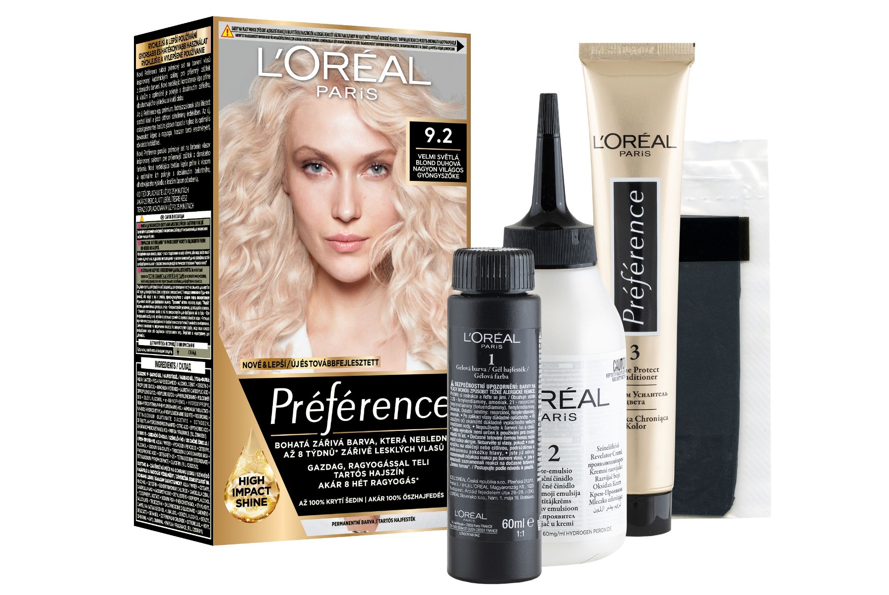 Loréal Paris Preference 9.2 velmi světlá blond duhová Loréal Paris