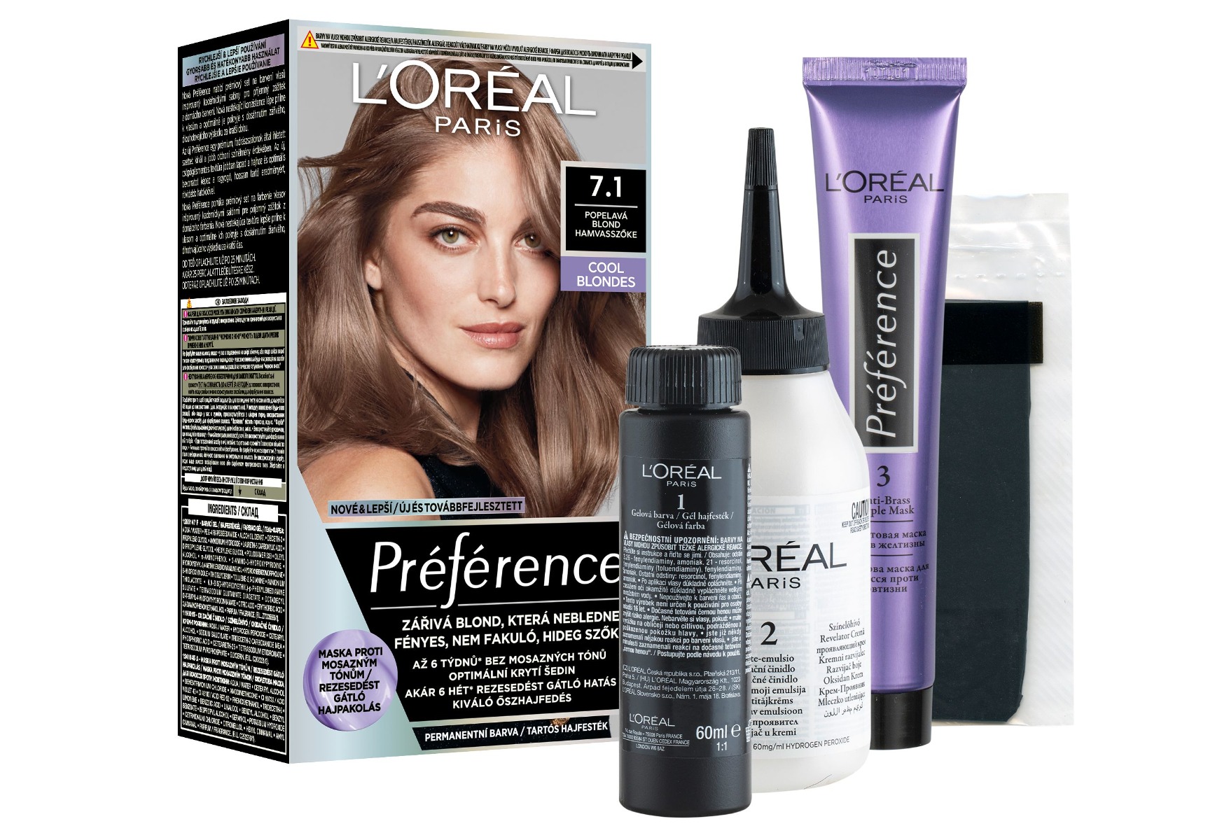 Loréal Paris Preference Cool Blondes 7.1 popelavá blond Loréal Paris