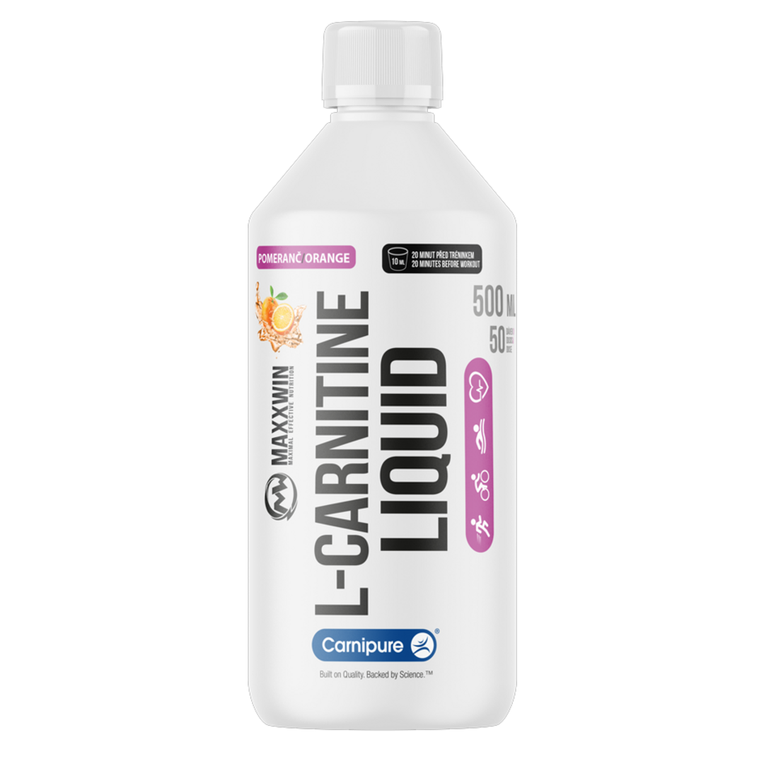 MAXXWIN L-Carnitine Liquid 500ml - pomeranč MAXXWIN